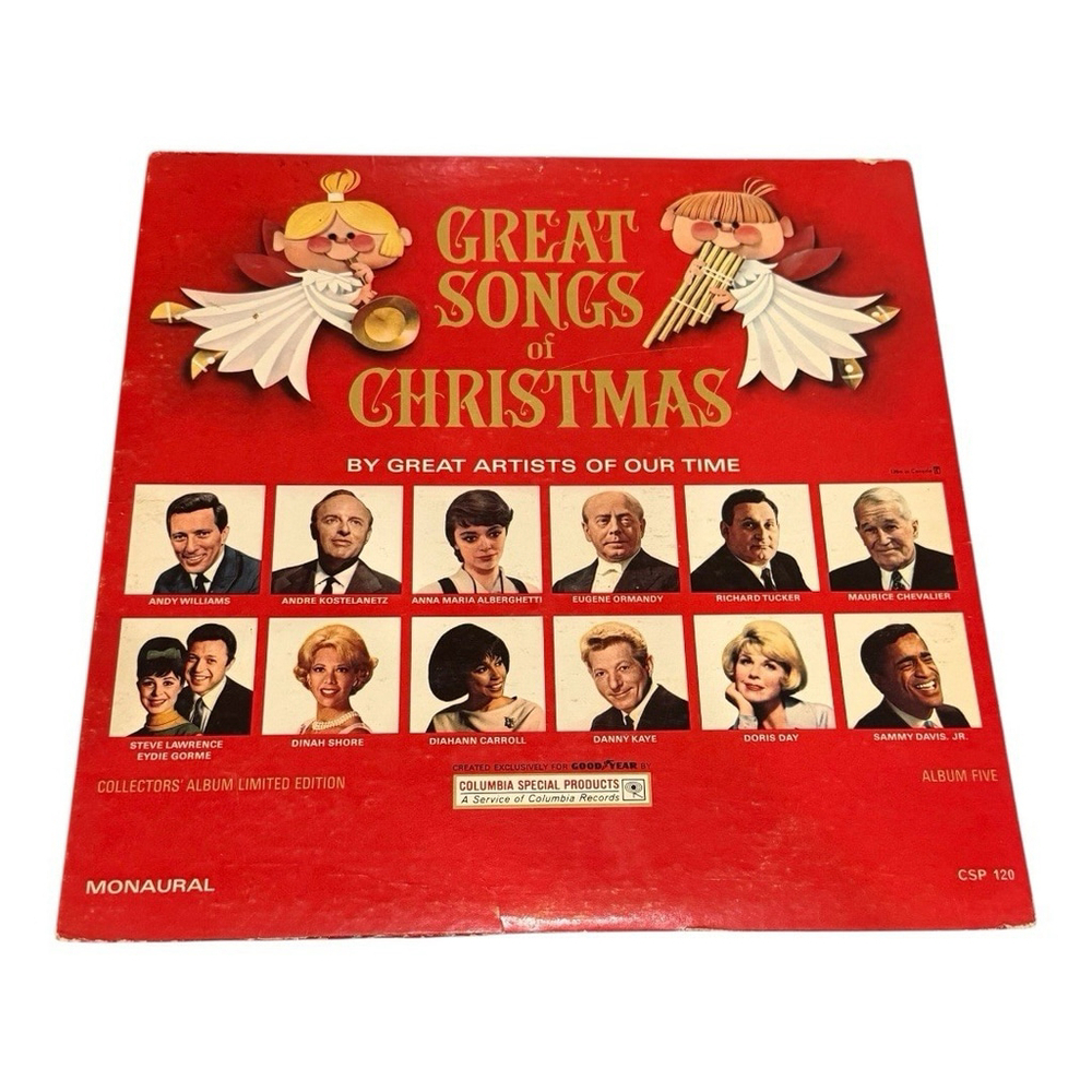 Great Songs of Christmas, By Great Artist of Our Time Vinyl LP Kaye, Day, Sammy